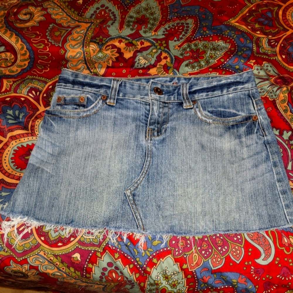 American Eagle denim mini skirt